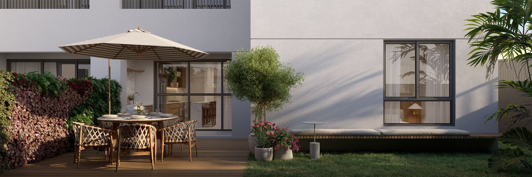 4 quartos Garden – área externa privativa